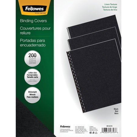 FELLOWES Cover, Bind, Textrd, Linen, Bk Pk FEL5217001